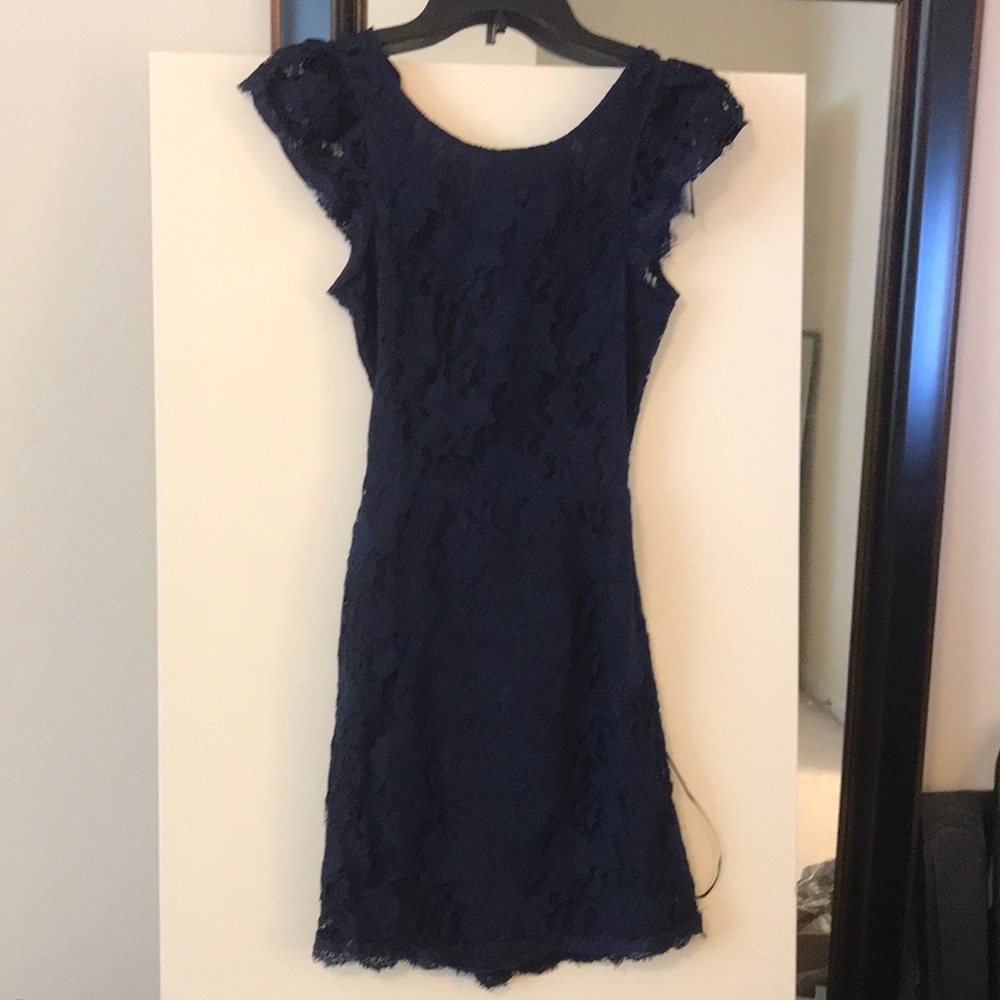 Blue lace dress